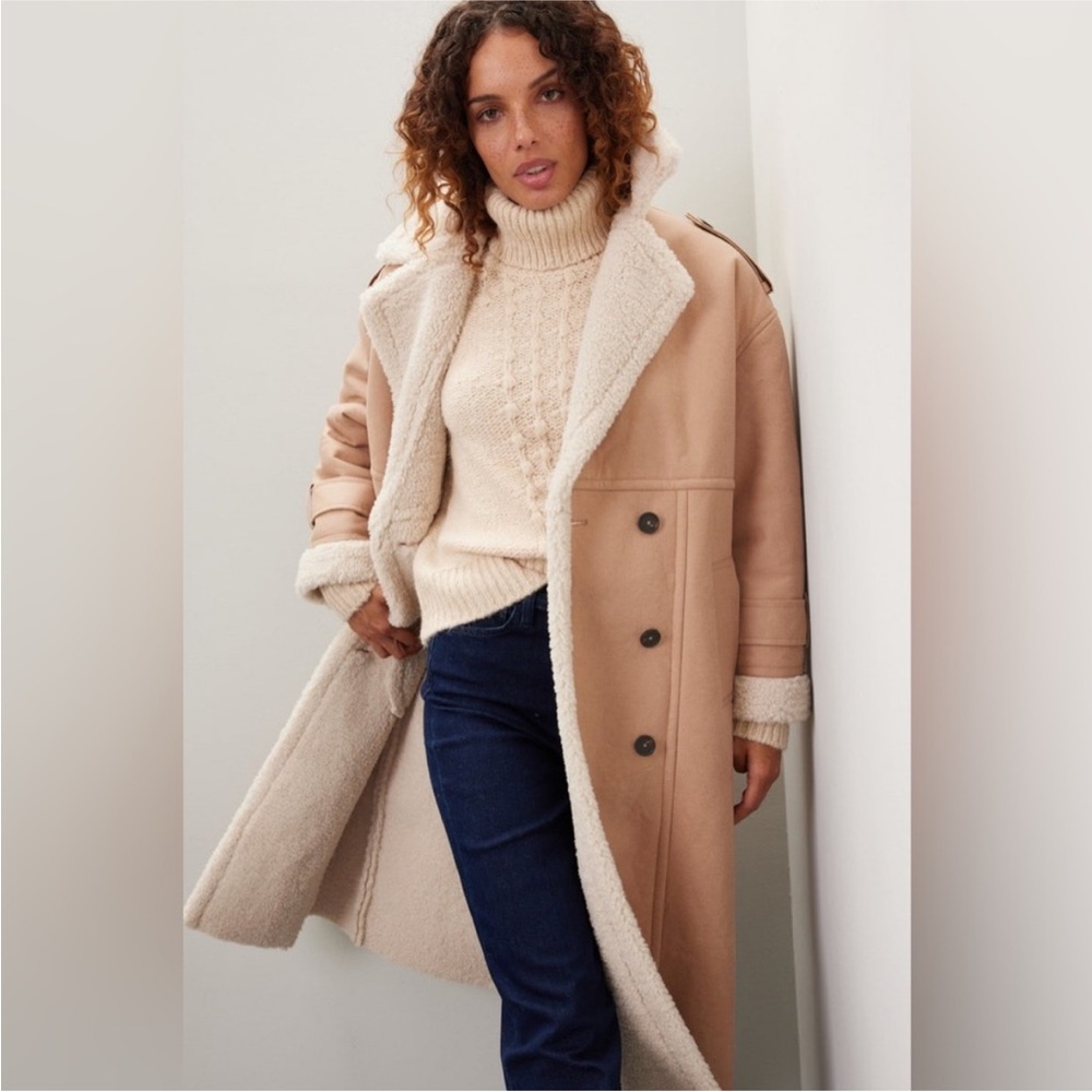 Great Jones Lined Sherpa Coat, Size: L - Picture 3 of 12